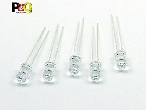 POPESQ 5 Pcs. x LED IR 5mm Round Transparent 180 mW High Power #A1811
