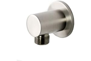 WEIRUN Shower Elbow Shower Wall Supply Elbow for Hand Held Shower Hose,Wall Union Water Outlet for Handheld Shower Head Attachment,Shower System Drop Ell Tub Hose Connector Adapter Replacement Brushed Nickel