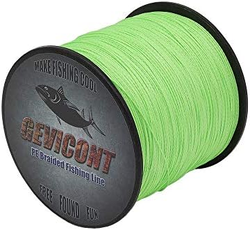 GEVICONT Superbraid Fishing Lines Zero Memory Fishing Equipment Weaves PE 8-Strand 109yds/100m 328yds/300m 547yds/500m 1094yds/1000m 10lbs-300lbs Multiple Colors Available for Shark Fishing