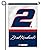 Brad Keselowski #2 Deluxe 2-Sided GARDEN Flag WITH METAL POLE Banner Nascar Racing