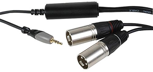 PULSE Ground Loop Isolator – 3.5mm Stereo Jack to 2× XLR Male Audio Hum Eliminator with Dual Isolation Transformers – PLS00550