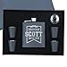 My Personal Memories, Personalized Black Matte Flask Set - Wedding Groomsmen - Custom Engraved and Monogrammed