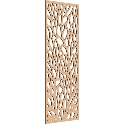 Bay Decorative Pierced Fretwork Wood Wall Panels, 25 3/8"W x 64 3/8"H x 3/8"T,…