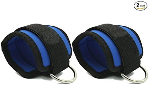 Premium Ankle Strap By Watson Lee (2 Pk) ,Ankle Strap Kit for Cable Machine Attachments for Leg and Ab Exercise , Durable Fitness Equipment Accessories For adults , Home and Gym, Blue