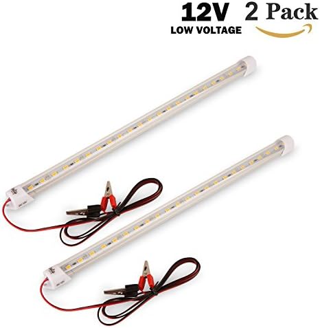 tento Lighting Rv Led Interior Lights Strip Bar, 5W 12v DC for Car Van, Bus, Mini-Van, Lorry Camper Boat, Light Bars, Car Dome Lighting, 12 Volt Battery Powered Light, Daylight White (2/Pack)