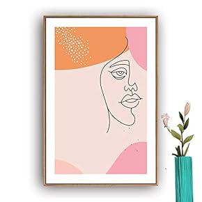 Framed Canvas Wall Art Picasso Poster Print of Woman Canvas Prints Home Artwork Decoration for Living Room,Bedroom - 16x24 inches