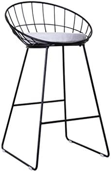 LHby Bar chairs modern simple bar chairs bar leisure high bar bar stool personality fashion front chairs Barstools (Color : Black)