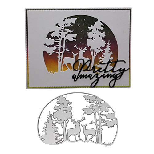 Itlovely Deer Forest Metal Cutting Dies Stencil for DIY Scrapbooking Paper Card Embossing Craft Decor - Thumbnail 3