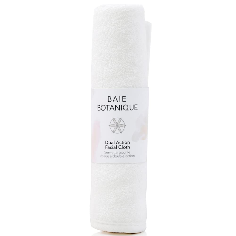 Baie Botanique Dual Action Facial Cloth, Luxury Cotton Muslin and Bamboo Ultra-Soft Terry - 100% Natural (Single) — image 1