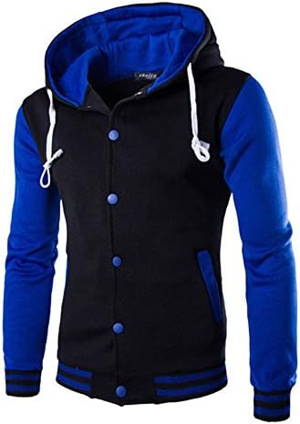 BA Collections Men's Varsity Letterman Hoodie Jacket College