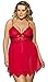 Dellytop Women's Plus Size Sexy Lingerie Translucent Halter Sling Pajamas