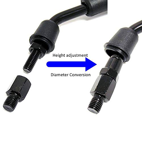 image for Elec-bro Motorcycle rear mirrors Thread diameter Converter Adapter Hei