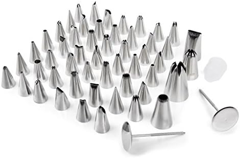 VASTRA Stainless Steel Piping Nozzle Kit - Set of 52 Pieces