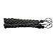 2 Pieces Fine Hand Tied Curtain Clip, Buckle Holdback Fabric Drapery Tassels Curtain Tiebacks / Tassel Window Curtain TieBacks Knitted Braided Curtain Cord Rope Buckle (Pure black)