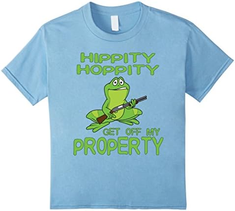 Kids Hippity Hoppity Get Off My Property T-Shirt, Frog Meme Shirt 4 Baby Blue