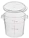 Cambro RFSCW1135 Camwear Clear Round 1 Qt Storage Container with Clear Round Lid RFSCWC1135, pack of 2