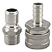 Stainless Steel Brewing Quick Disconnect Set by The Weekend Brewer (Barb Female, MPT Male)