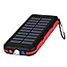 CXLiy Portable Charger Power Bank Solar Charger 25000Mah Waterproof Batter Pack for Smartphone Compatible with Android and Other Device