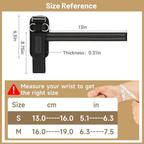 MANUEKLEAR Non-Slip Wrist Straps for Weightlifting Deadlifting, Gym Lifting Straps with D Rings for Cable Machine Workout, 10mm Neoprene Padded Weight lifting Wrist Wraps for Men Women