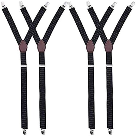 PHANPING Mens Shirt Stays Military Adjustable Elastic Garter Straps Sock Non-slip Clamps 2 Pair