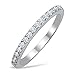 DTLA Ladies Thin Band .925 Sterling Silver Micro Pave Cubic Zirconia - Choose Your Color