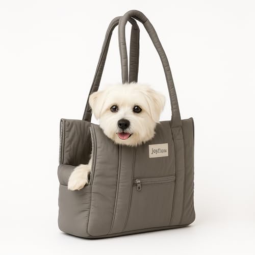 joyflow Transporttasche für Hunde und Katzen | kleine und mittelgroße Größen bis 6 kg | weiche Taschen mit Sicherheitsclip | Flugzeug Auto Dog Cat Hund Katze Kaninchen Designed in Europe 38 x 29 x 12