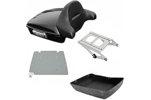 TCMT Chopped Tour Pack Trunk Backrest Two Up Mounting Rack Base Plate Fit For Harley Tour Pak Touring CVO Road King Road Glid