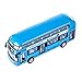 HMANE Pull Back Cars Alloy Double Decker School Bus Construction Vehicles Mini Model Car Toys with Light for Kids Boys Girls Toddlers - (Blue)