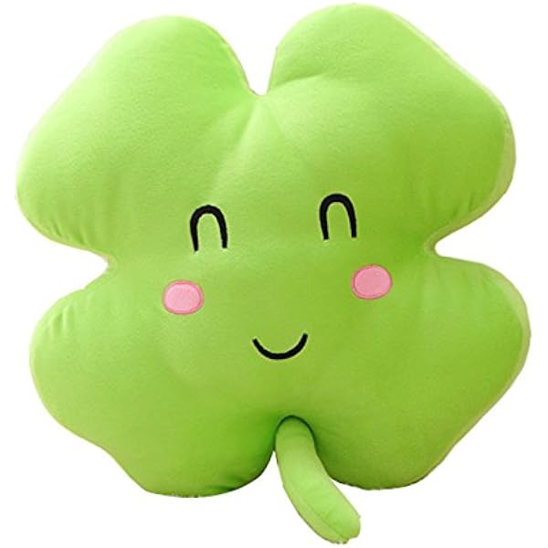amazon com 42cm cute four leaf clover plush toy soft stuffed animal doll birthday toys games 42cm cute four leaf clover plush toy