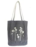 Lonson Women's Shoulder Bag Handbags Canvas Weekend Shopping Tote Bag (Grey)