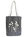 Lonson Women's Shoulder Bag Handbags Canvas Weekend Shopping Tote Bag (Grey)