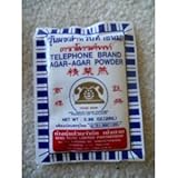 Telephone Brand Agar- Agar Powder - Product of Thailand 5x 0.88 Oz.