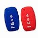 WKX 2pcs Key Cover Fit for 2013-2016 KIA Sorento Carens Forte Rio Soul Optima Sportage Remote Key Holder Protector Fob Skin Key Cover Keyless Gift TQ8-RKE-3F05