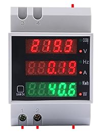 Yeeco LCD visualización Digital AC 80   300 V 45   65,0 Hz Frecuencia Digital Medidor de Voltaje medidor probador voltímetro calibre pruebas Volt Monitor panel AC medidor de frecuencia de voltaje visualización Dual