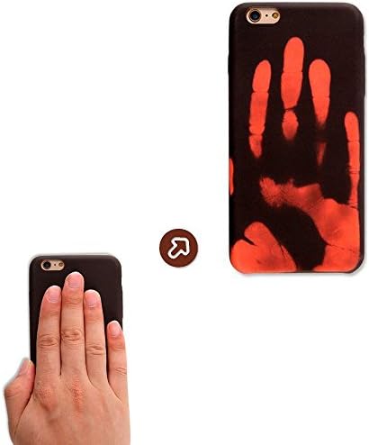 iPhone 6 /6S Case ZONGZ Color Changed Thermal Sensor Cell Phone Cover Soft Heat Induction Mobile Phone Sleeves (Brown black-iPhone 6 6s)
