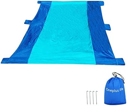 Oneplus Life Large Nylon Stand Proof Compact Beach Blanket (7'x9') -Portable Lightweight-Quick Drying for Picnic/Camping/Hiking