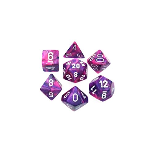 Chessex CHX27457 Dice-Festive Violet/White Set, Yellow