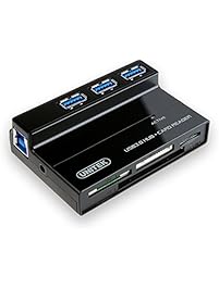 UNITEK 3 Ports USB 3.0 Hub with Multi-In-1 Card Reader with 5V 2A Adapter and USB 3.0 Cable for iMac, MacBook, MacBook Pro, MacBook Air, Mac Mini, Lenovo Yoga, or any PC