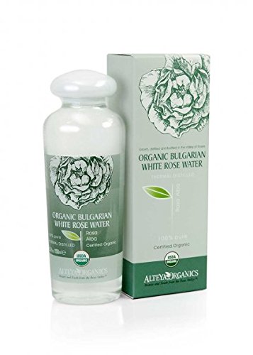 Alteya Organics Bulgarian White Rose Water (Rosa Alba) - USDA Certified Organic - 250ml /8.5 fl oz