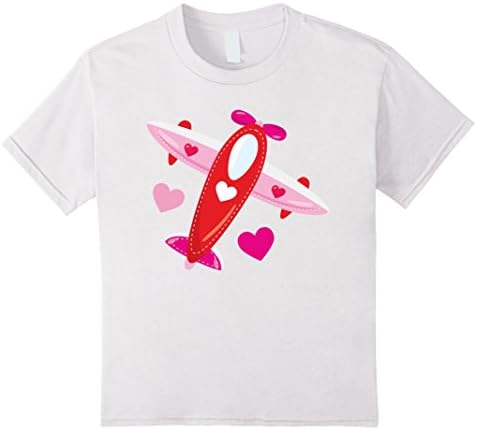 Kids Cute Funny Unique &amp; Modern Love Airplane T-Shirt &amp; Gift 6 White