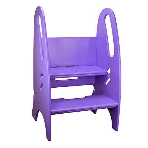Little-Partners-Adjustable-Height-Growing-Step-Stool-Wooden-Non-Tip-Design-Step-Stool-with-3-Position-Height-Adjustment-for-Both-Toddlers-Adults-Supports-Up-to-150lbs-Lilac