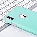 ULAK Slim Protective Case for iPhone Xs Max, Hybrid Soft Silicone Rubber Hard Back Cover Anti Scratch Bumper Case for Apple iPhone Xs Max 6.5 inch 2018 (Mint Green)