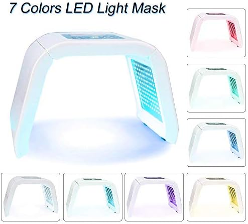 SHENGLLA 7 Color LED Photon Therapy Machine, Light Mask Portable Photon PDT Acne Therapy Wrinkle Removal Skin Beauty Treatment Machine for Home Salon Use