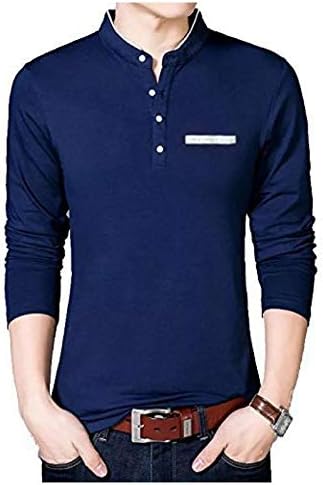 Men's Cotton Mandarin Collar T-Shirt