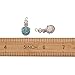 KISSITTY 50-Piece Gemstone Charms Dangle Mixed Color 1.16x0.49 with Antique Silver Bead Caps 2.5mm Hole for DIY Jewelry Craft Making (Random Mixed)