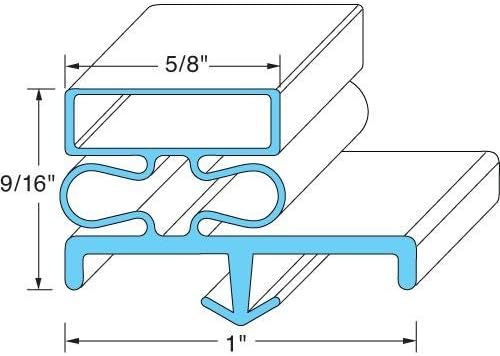 Kolpak 22618-1075 Door Gasket 32" X 78 1/2" Dart Mount For Kolpak Vollrath Oem 741292