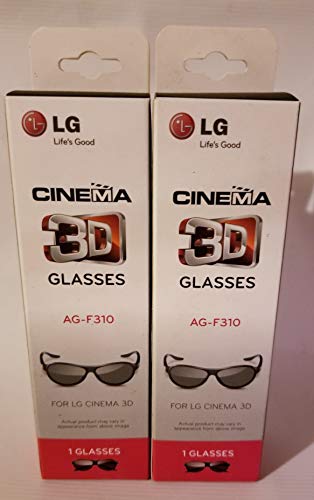 LG Cinema 3D Glasses AG-F310 2012 New Model 2 pairs Black