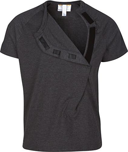 DadWare Men's Eco Friendly Bamboo Bondaroo Baby Wrap T-Shirt Skin To Skin Kangaroo Care Bonding Shirt, (Charcoal, Large)