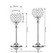 VINCIGANT Silver Crystal Candle Holders，Candlestick Holders for Wedding Party Centerpiece