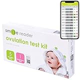 SmileReader Ovulation Test Strips with Fertility Tracking App (5 LH + 1 hCG)
